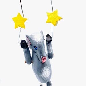 Monkey Business Elephant Halo Christmas Tree Ornament